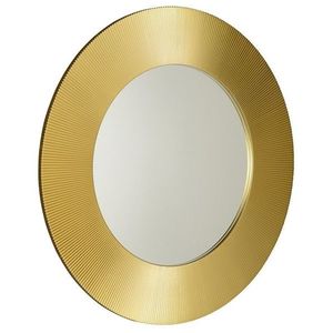 SAPHO - SUNBEAM guľaté zrkadlo v drevenom ráme priemer 90cm, zlatá SB900 vyobraziť