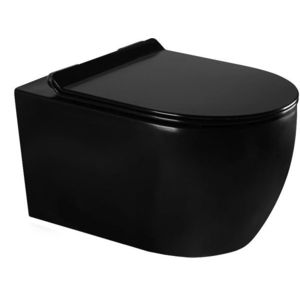 MEXEN/S - Carmen Závesná WC misa vrátane sedátka s slow-slim, z duroplastu, čierna matná 30880185 vyobraziť