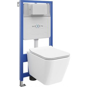 MEXEN/S - WC predstenová inštalačná sada Fenix Slim s misou WC Cube + sedátko softclose, biela 61030924000 vyobraziť