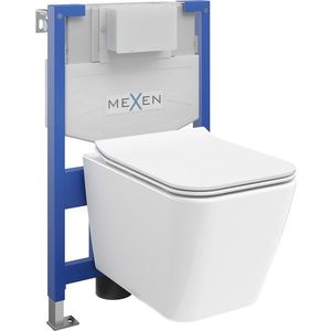 MEXEN/S - WC predstenová inštalačná sada Fenix XS-F s misou WC Cube sedátko softclose, biela 68030924000 vyobraziť