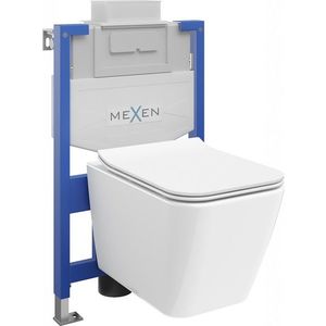 MEXEN/S - WC predstenová inštalačná sada Fenix XS-U s misou WC Cube sedátko softclose, biela 68530924000 vyobraziť