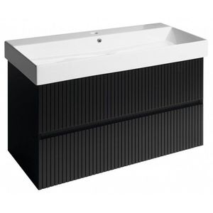 SAPHO - FILENA umývadlová skrinka 95x51, 5x43cm, čierna mat strip FID1210BS vyobraziť