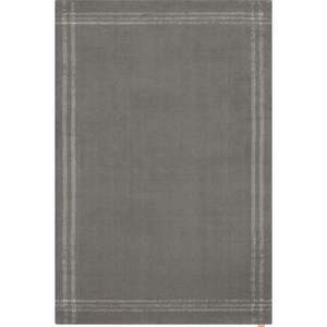 Antracitovosivý vlnený koberec 133x190 cm Calisia M Grid Rim – Agnella vyobraziť