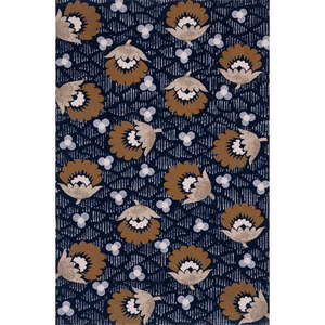 Tmavomodrý vlnený koberec 200x300 cm Chintz – Agnella vyobraziť