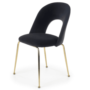 Sconto Jedálenská stolička SCK-385 čierna/zlatá vyobraziť