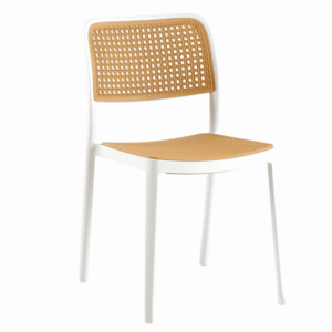 Stohovateľná stolička, biela/béžová, RAVID TYP 1 vyobraziť
