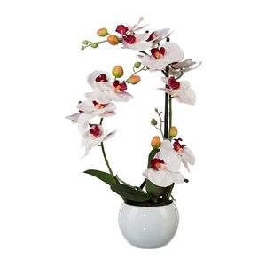 Umelá Orchidea v keramickom kvetináči biela, 42 cm 1118033-10 vyobraziť
