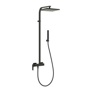 Alpi Una - Sprchová batéria nástenná, pevná sprcha + ručná sprcha – komplet, čierna matná UN18SM2251NE vyobraziť
