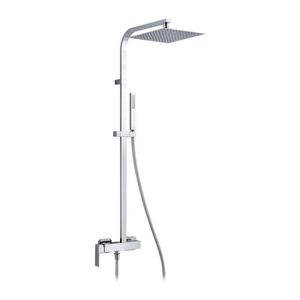 Alpi Una - Sprchová batéria nástenná, pevná sprcha + ručná sprcha – komplet, biela matná UN18SM2251BI vyobraziť