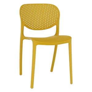 KONDELA Stohovateľná stolička, žltá, FEDRA NEW vyobraziť
