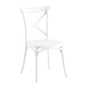 KONDELA Stohovateľná stolička, biela, SAVITA vyobraziť