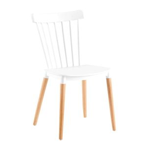 KONDELA Jedálenská stolička, biela/buk, ZOSIMA vyobraziť