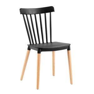 KONDELA Jedálenská stolička, čierna/buk, ZOSIMA vyobraziť