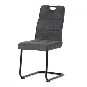 AUTRONIC HC-972 GREY2 Židle jídelní, šedá látka, černý kov vyobraziť