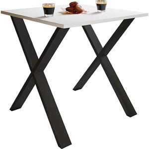 Jedálenský Stôl Xona Biely/čierny 80x50 Cm vyobraziť
