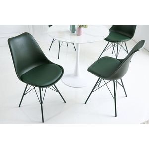 Jedálenská stolička 4 ks IKAROS Dekorhome Tmavo zelená vyobraziť