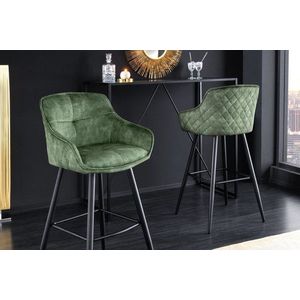 Barová stolička KAINEUS 2 ks Dekorhome Zelená vyobraziť
