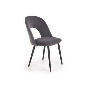 Čalúnená stolička Ilija sivá/čierna vyobraziť