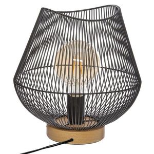 Drôtená stolová lampa Jena 28 cm čierna vyobraziť