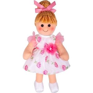 Látková panenka MEGAN 34 cm bílo-růžová vyobraziť