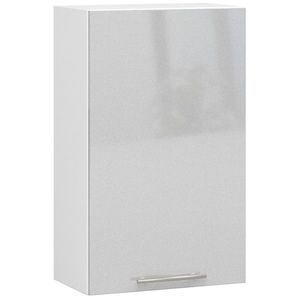 Závěsná kuchyňská skříňka Olivie W 50 cm bílá/metalický lesk vyobraziť