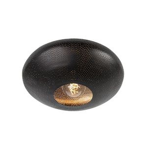 Inteligentné stropné svietidlo čierne so zlatou 40 cm vrátane Wifi G95 - Radiance vyobraziť