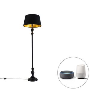 Inteligentná stojaca lampa s tienidlom 45 cm čierna vrátane Wifi A60 - Classico vyobraziť