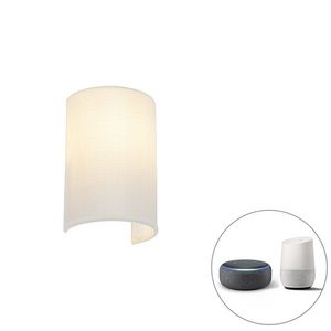 Inteligentné nástenné svietidlo biele vrátane Wifi A60 - Simple Drum Jute vyobraziť
