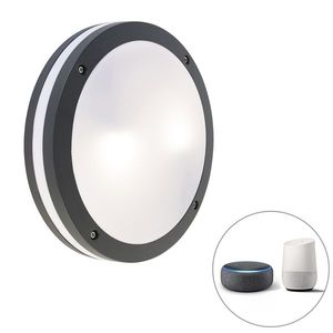 Inteligentné nástenné a stropné svietidlo tmavosivé vrátane WiFi A60 - Glow vyobraziť