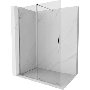 MEXEN/S - Velár posuvné sprchové dvere Walk-in 130, transparent, chróm 871-130-000-03-01 vyobraziť