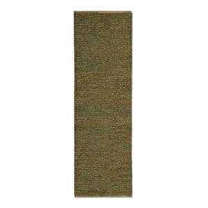 Tmavozelený ručne tkaný jutový behúň 66x200 cm Soumak – Asiatic Carpets vyobraziť