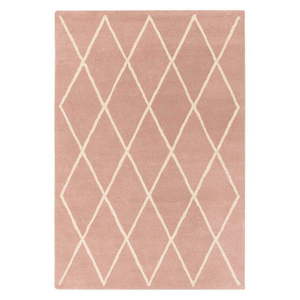 Ružový ručne tkaný vlnený koberec 120x170 cm Albany – Asiatic Carpets vyobraziť