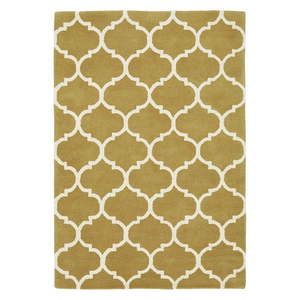 Okrovožltý ručne tkaný vlnený koberec 120x170 cm Albany – Asiatic Carpets vyobraziť
