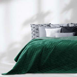 Zelený pléd cez posteľ AmeliaHome Laila Jade, 220 x 240 cm vyobraziť