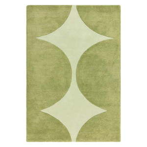 Zelený ručne tkaný vlnený koberec 160x230 cm Canvas – Asiatic Carpets vyobraziť