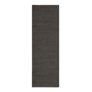 Tmavosivý ručne tkaný jutový behúň 66x200 cm Soumak – Asiatic Carpets vyobraziť