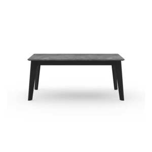 Čierny rozkladací jedálenský stôl s doskou v dekore betónu 100x180 cm Shadow – TemaHome vyobraziť