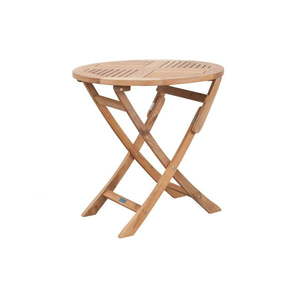 Okrúhly záhradný odkladací stolík z tíkového dreva ø 65 cm – Exotan vyobraziť