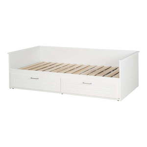 Biela jednolôžková posteľ s úložným priestorom a roštom 90x200 cm Felicia – Roba vyobraziť