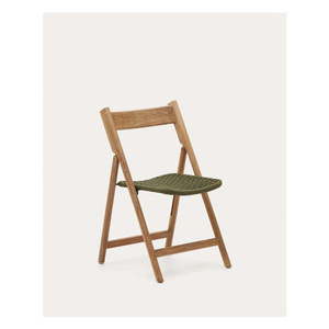 Drevená záhradná stolička v zeleno-prírodnej farbe Dandara – Kave Home vyobraziť