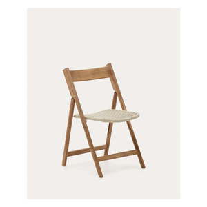 Drevená záhradná stolička v bielo-prírodnej farbe Dandara – Kave Home vyobraziť