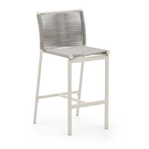 Biela kovová záhradná barová stolička Culip – Kave Home vyobraziť
