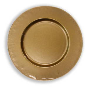 Sklenený tanier v zlatej farbe Brandani Sottopiatto, ⌀ 32 cm vyobraziť