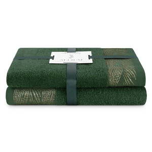 Zelené froté bavlnené uteráky a osušky v súprave 2 ks Allium – AmeliaHome vyobraziť