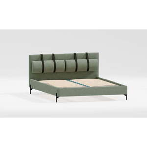 Zelená čalúnená jednolôžková posteľ s roštom 90x200 cm Tulsa – Ropez vyobraziť