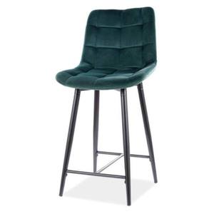 Sconto Barová stolička CHAC 4 zelená/čierna vyobraziť
