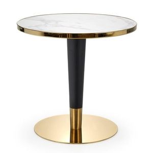 Sconto Jedálenský stôl MUROTO biely mramor/čierna/zlatá vyobraziť