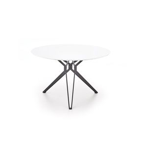 HALMAR Pixel okrúhly jedálenský stôl biely lesk / čierna vyobraziť