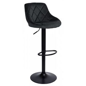 Barová židle CYDRO samet černá vyobraziť