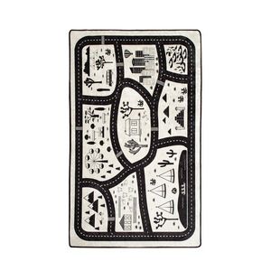 Detský koberec Black City 100x160 cm biely/čierny vyobraziť